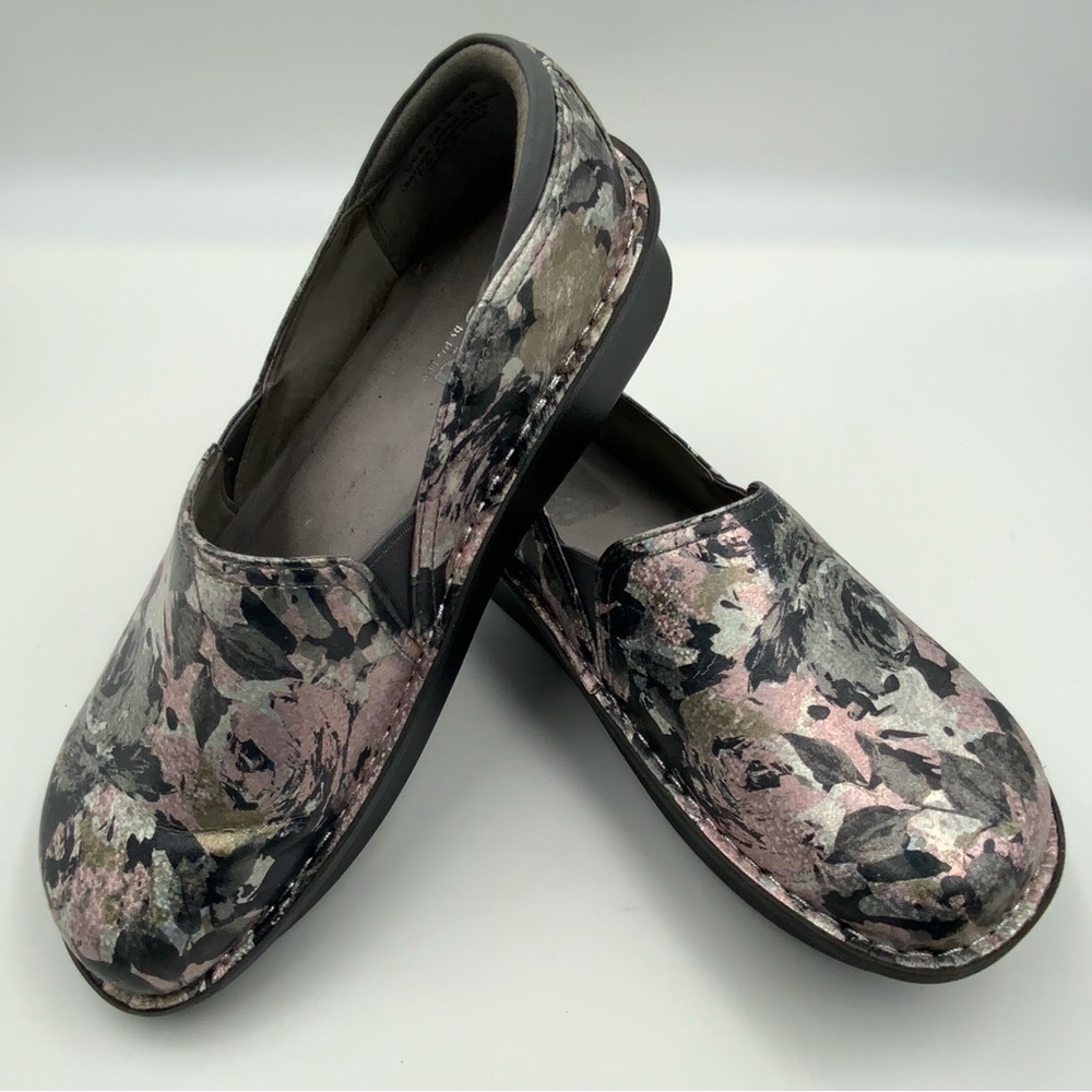 Alegria‎ Debra Floral Mix and Mingle Nursing Shoes. Size 39. Pink/Black